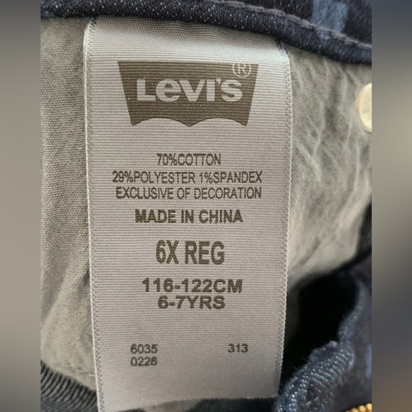 Levi's Girl's Jeans, Size 6X Reg, Polka Hearts, Adjustable Waist, NEW WITH TAGS! - Picture 7 of 7